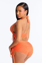 Sabrina Halter Terry 2 Piece Bikini - Orange