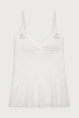 Donna Embroidered Mini Dress - White