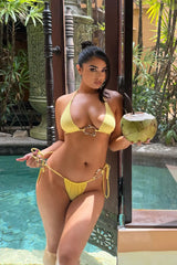 Match My Vibe 2 Piece Bikini Set - Yellow
