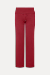 Dawson Knit Fold Over Pants - Rosewood