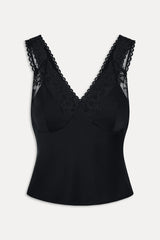 Harper Satin Top - Black