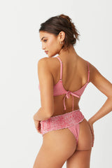 Sofie Micro Bikini Bottom - Ladybug Gingham
