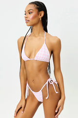 Tia String Bikini Bottom - Pink Picnic