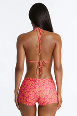 Kristy Floral 3 Piece Bikini Set - Pink/combo