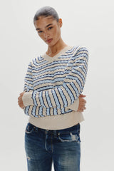 Piper Cotton Knit Sweater - Lighthouse