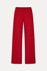 Princess Eyelet Pants - Red Rose