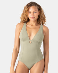 Haleiwa Plunge One Piece Swimsuit