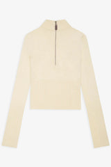 Maverick Cloud Knit Half Zip Sweater - French Vanilla