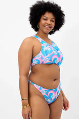 Mel Mesh High Neck One Piece Swimsuit - Tropic Love