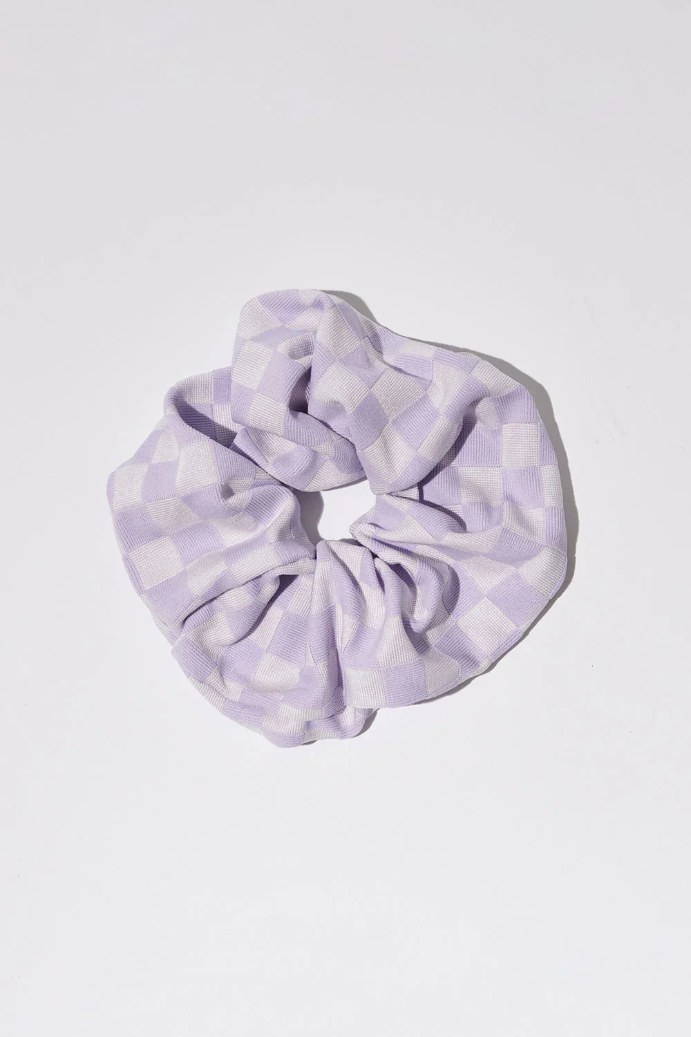 Katy Checkered Scrunchie - Purple Check