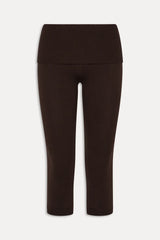 Milo Knit Capri Pants - Chocolate Brown