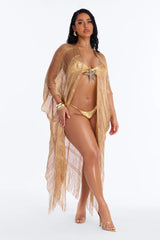 Letty Swim Cover Up Kimono - Gold