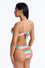 Follow My Lead 2 Piece Tie Dye Bralette Bikini Set - Multi Color