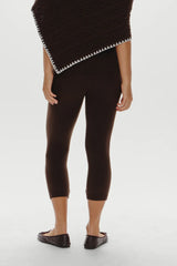 Milo Knit Capri Pants - Chocolate Brown