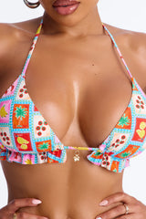 Peachy Keen 3 Piece Bikini & Mini Skirt Set - Pink/combo