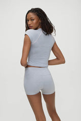 Track Star Cropped Tee - Sunset Match