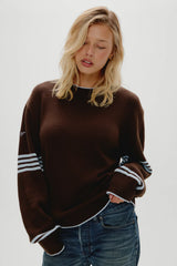 Sloane Oversized Knit Sweater - Chocolate Brown