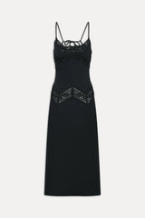 Ethereal Satin Lace Maxi Dress - Meet Me At Dusk