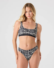 Geo Flower Hipster Full Coverage Bikini Bottom