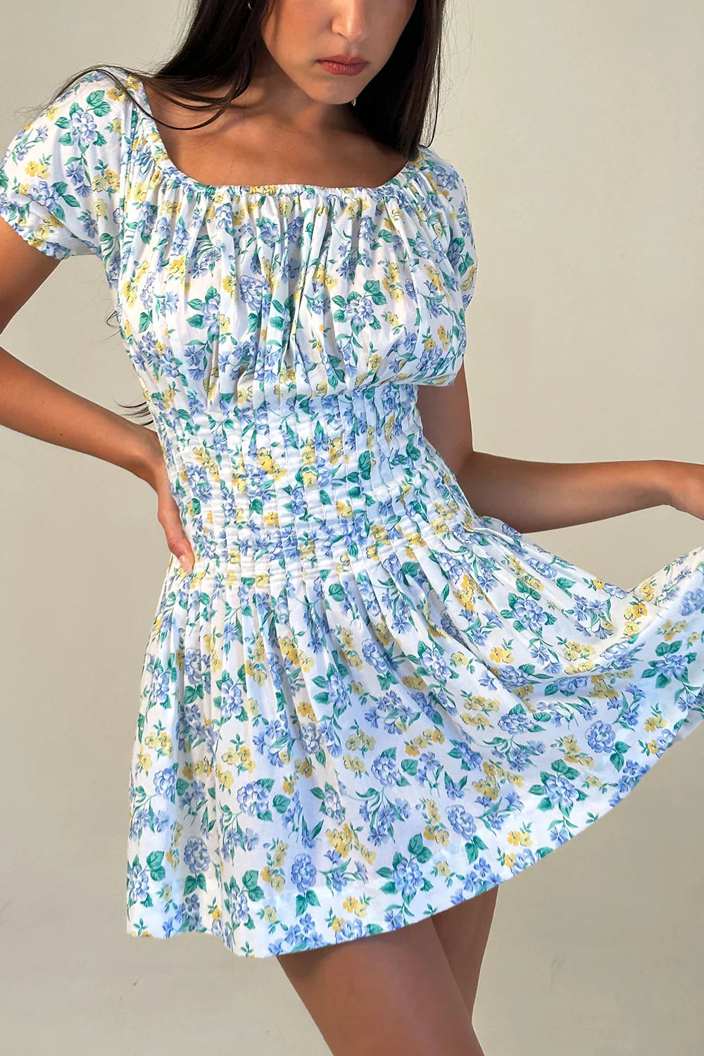 Sadie Mini Dress - Coastal Floral