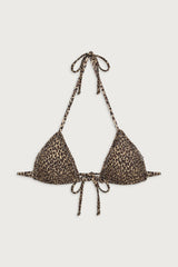 Nick Triangle Halter Bikini Top - Baby Leopard