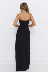 Dazzling Desires Strapless Maxi Dress Black
