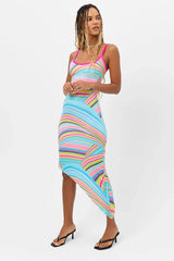 Erma Shine Dress - Rainbow Swirl