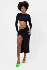 Carolina Terry Midi Dress - Black