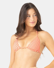 Flower Power Tiki Triangle Bikini Top