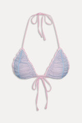 Isla Skimpy Gingham Bikini Top - Gingham Ribbon