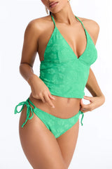 See You At The Beach 2 Piece Tankini - Green
