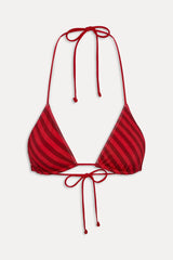x JENNIE Nick Shine Bikini Top - Spring Stripe