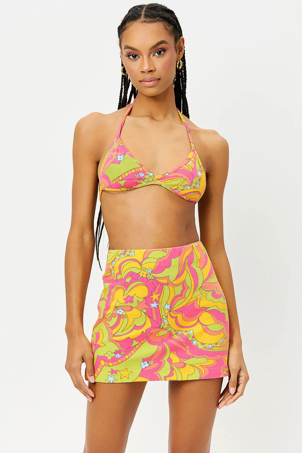 Boardwalk Terry Bra Top - Peace Terry