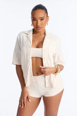 Coastline Clean 3 Piece Bikini Set - Tan