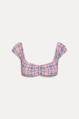 Charlotte Bikini Top - Americana Plaid