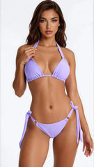 Tana 2 Piece Triangle Bikini Set - Purple