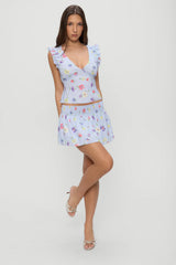 Clover Mini Skirt - Fresh Florals