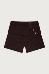 Nolan Cable Cloud Knit Mini Short - Mocha