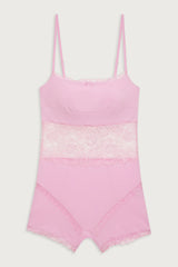 Whisper Lace Bodysuit - French Rose