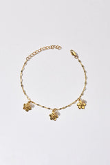 Hibiscus Chain Anklet - Gold