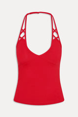 x JENNIE Nora Cotton Halter Top - Roses