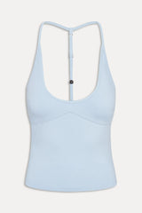 x JENNIE Chantal Cotton Halter Top - Powder Blue
