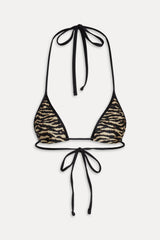 x Réalisation Par Paradise Halter Bikini Top - Vintage Tiger