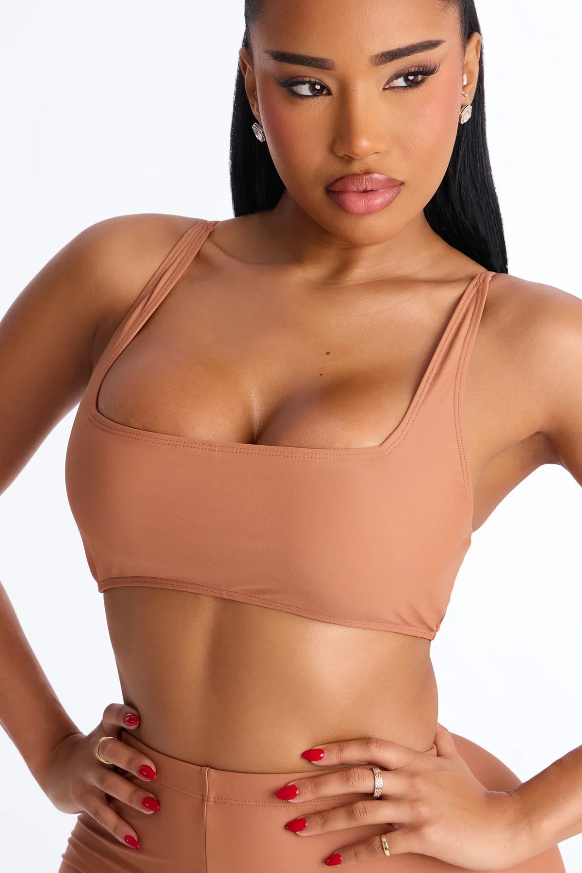 Maui Mix And Match Tank Bikini Top - Brown