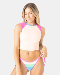 Surf City Crop Short Sleeve Rashguard
