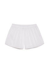 Airy Poplin Mini Shorts  - White