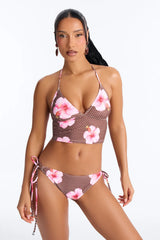 Over And Over 2 Piece Tankini - Brown/combo