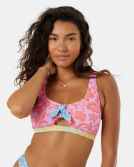 Tapestry Patchwork Convertible Bralette Bikini Top