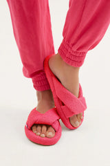 Juna Terry Slide Sandal - Rosewood