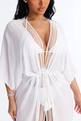 Paradise Living Cover Up Kimono Dress - White